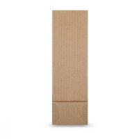 Paper block bottom bag brown soda ribbed with window 100g.