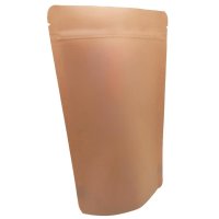Stand-up pouch kraft paper brown with zipper aluminum...
