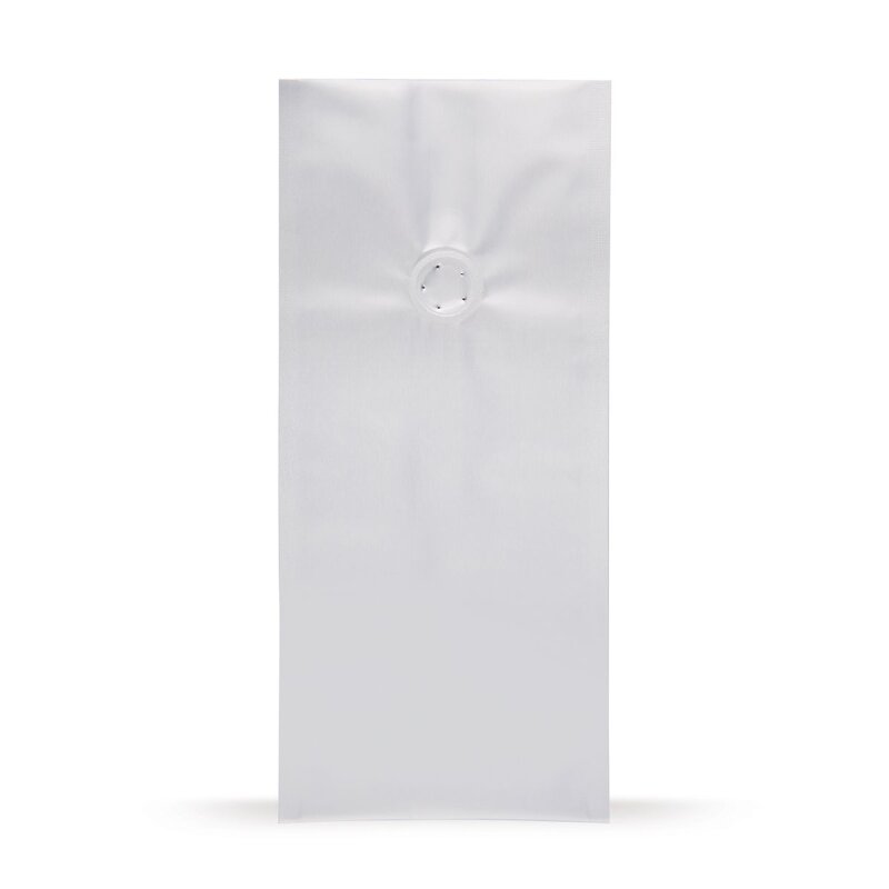 Quad Seal coffee bag with valve matt silver 500g.