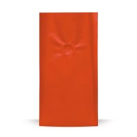 Quad Seal coffee bag with valve matt red 250g.