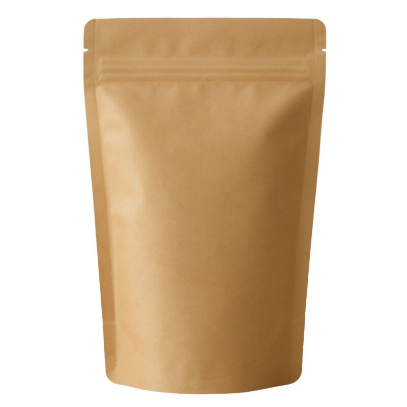 Stand up pouch kraft paper brown with zipper-High Barrier Alu 3000ml