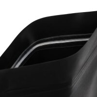 Standbodenbeutel Kraftpapier schwarz mit Zipper und Fenster Alufrei