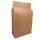 Flat bottom bag kraft paper brown with zipper