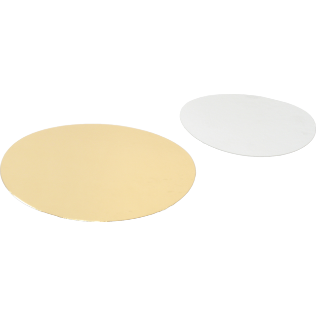 Cardboard round discs gold / silver ø 16cm