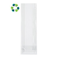 OPP block bottom bag 80 + 40 x 240mm - 50µ