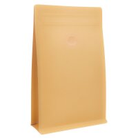 Flachbodenbeutel Kraftpapier braun mit Ventil und...