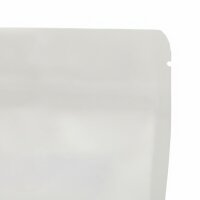 Stand-up pouches white kraft paper with zipper and aluminum-free window