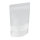 Stand-up pouch white kraft paper with zipper and window aluminum free 750ml