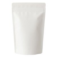 Standbodenbeutel Kraftpapier weiss mit Zipper 250ml