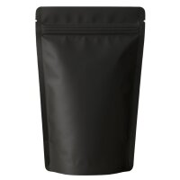 Standbodenbeutel mit Zipper mattschwarz 100ml