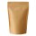 Stand up pouch kraft paper brown with valve and zipper 500g.