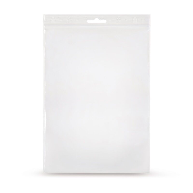 LDPE ziplock bag with Euro hole 50 mµ - 220 x 310mm
