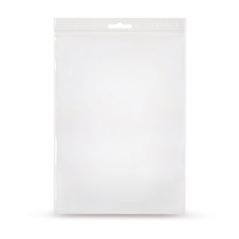 LDPE ziplock bag with Euro hole 90 mµ