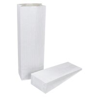 Papier-Blockbodenbeutel weiss Natron engerippt