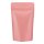 Stand up pouch with zipper matte pink