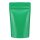 Stand up pouch with zipper matte green
