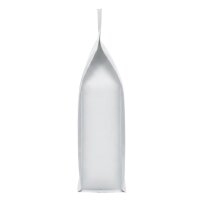 Flachbodenbeutel mattweiss mit Ventil und Zipper